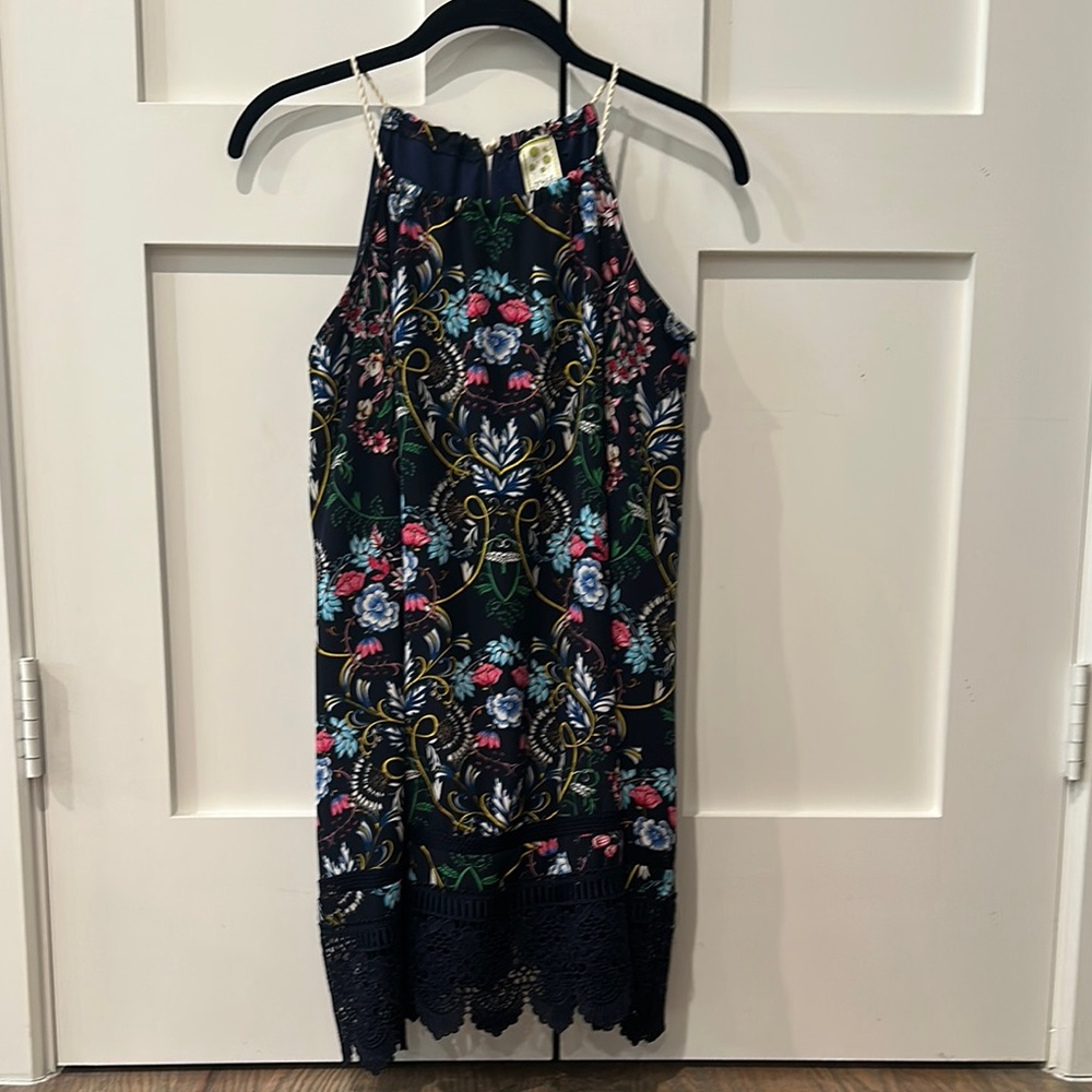Girl Pink, Blue and Green Halter Sheath Dress for Cocktail